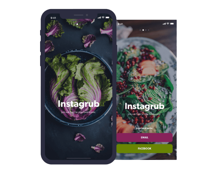 Instagrub mobile app design